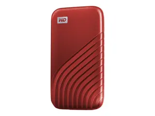 WD My Passport SSD WDBAGF0010BRD - SSD - kryptert 1 TB - ekstern (bærbar) - USB 3.2 Gen 2 (USB-C kontakt) - 256-bit AES - rød