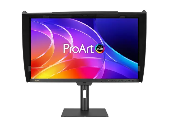 ASUS ProArt PA27USD - OLED-skjerm - USB - 27" (26.5" synlig) 3840 x 2160 4K @ 240 Hz - 1000 cd/m² - 1500000:1 - HDR10 - 0.1 ms - 2xThunderbolt 4, 2xHDMI, DisplayPort, 12G-SDI - høyttalere - svart 