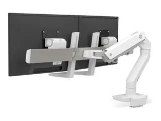 Ergotron HX - Monteringssett (h&#229;ndtak, leddarm, 2 svingtapper, hengselbue, utvidelse, lavprofil toppmontert C-klemme 18-25 mm) Konstant kraftteknologi - for 2 LCD-skjermer - hvit - skjermst&#248;rrelse: inntil 32&quot;