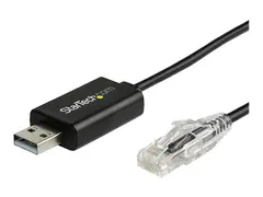 StarTech.com 6 ft (1.8 m) Cisco USB Console Cable USB to RJ45 Rollover Cable - 460Kbps - Windows, Mac and Linux Compatible - M/M (ICUSBROLLOVR) - Seriell kabel - USB (hann) til RJ-45 (hann) - 1.8 m - USB 2.0 - svart