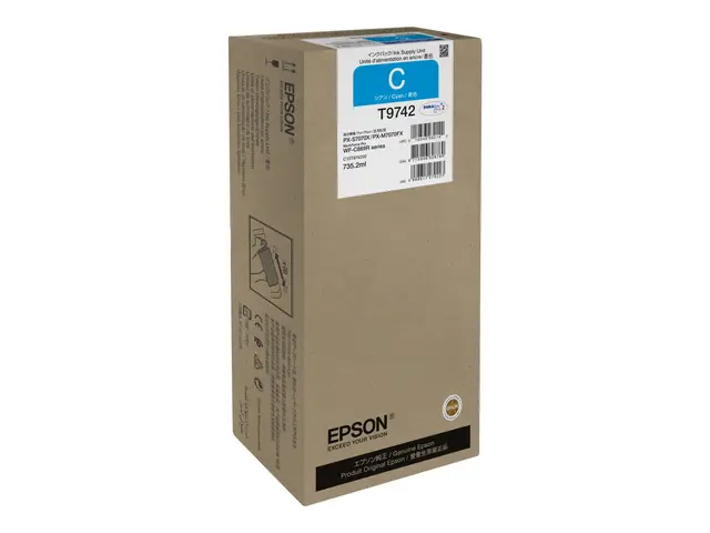 Epson T9742 - XXL-størrelse cyan original blekkpakke for WorkForce...