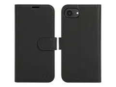 iiglo - Lommebok for mobiltelefon - 2-i-1 prima polyuretanlær - svart - for Apple iPhone 16e