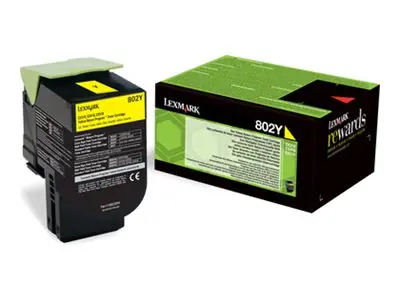 Lexmark 802Y - Gul - original - tonerpatron LCCP, LRP - for Lexmar...