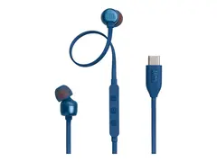 JBL TUNE 310C USB - Ørepropper med mikrofon i øret - kablet - USB-C - blå