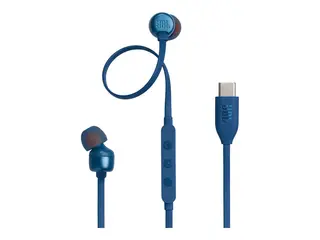 JBL TUNE 310C USB - Ørepropper med mikrofon i øret - kablet - USB-C - blå
