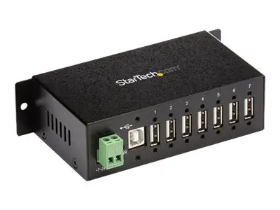 StarTech.com USB 2.0 Hub - 7 Port Mountable Rugged Industrial Self...