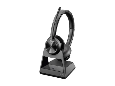 HP Poly Savi 7320-M Office - 7300 Office Series hodesett - on-ear - DECT - trådløs - svart - Certified for Microsoft Teams
