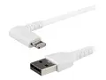 STARTECH.COM 1m / 3.3ft Angled Lightning to USB Cable - Heavy Duty MFI