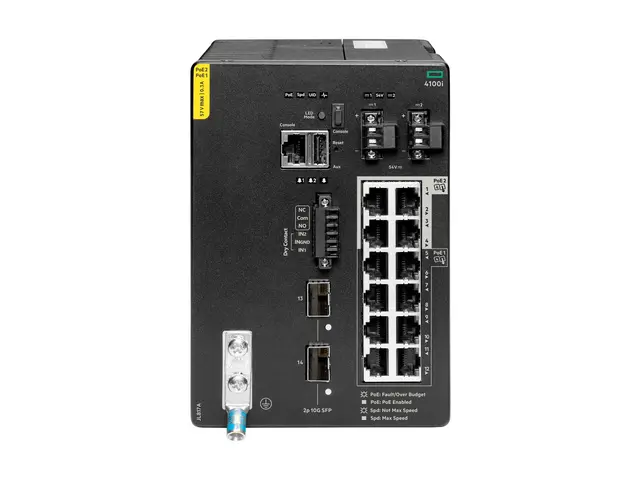 HPE Aruba 4100i - Switch - 8 x 10/100/1000 (PoE Class 4) + 4 x 10/...