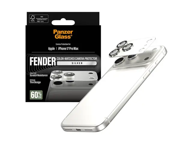 PanzerGlass FENDER - Linsebeskytter for mobiltelefon sølv Apple iP...