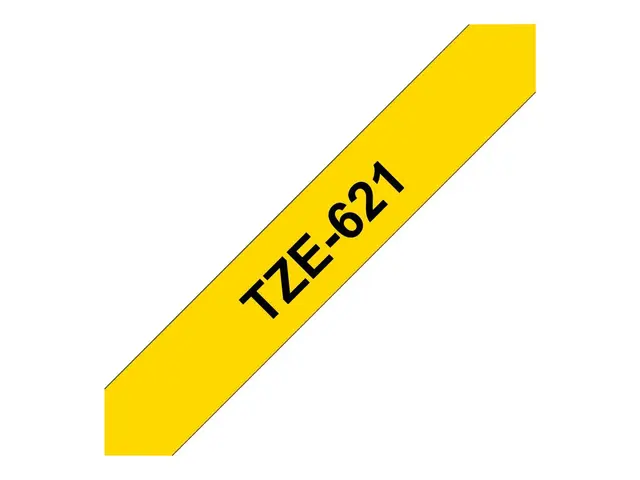 Brother TZe-621 - Svart på gult Rull (0,9 cm x 8 m) 1 kassett(er) ...