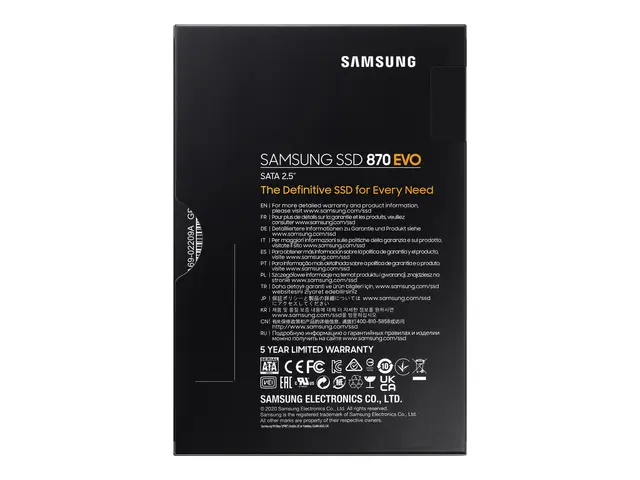 Samsung 870 EVO MZ-77E2T0B - SSD kryptert 2 TB intern 2.5" SATA 6G...