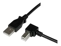 StarTech.com 3m USB 2.0 A to Right Angle B Cable Cord 3 m USB Printer Cable - Right Angle USB B Cable - 1x USB A (M), 1x USB B (M) (USBAB3MR) - USB-kabel - USB-type B (hann) til USB (hann) - USB 2.0 - 3 m - 90° kontakt - svart