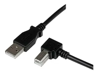 StarTech.com 3m USB 2.0 A to Right Angle B Cable Cord 3 m USB Printer Cable - Right Angle USB B Cable - 1x USB A (M), 1x USB B (M) (USBAB3MR) - USB-kabel - USB-type B (hann) til USB (hann) - USB 2.0 - 3 m - 90° kontakt - svart