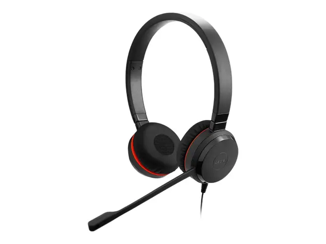 Jabra Evolve 30 II MS stereo - Hodesett on-ear kablet USB-C, USB-A...
