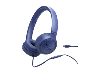 JBL TUNE 530C - Hodetelefoner - on-ear - kablet USB-C - blå
