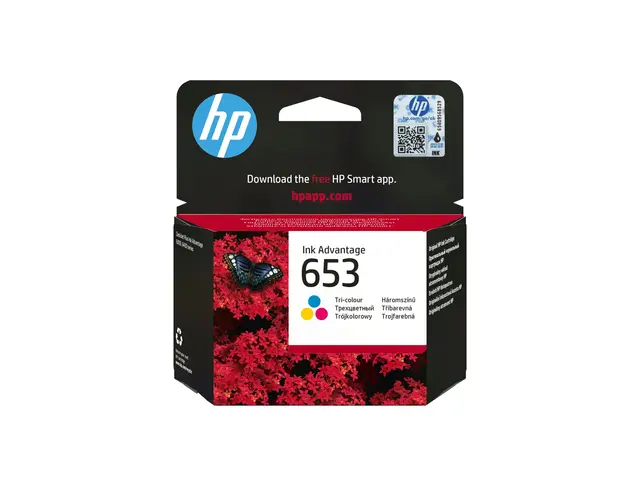 HP 653 - 5 ml farge (cyan, magenta, gul) original Ink Advantage bl...