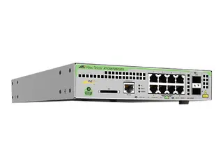 Allied Telesis CentreCOM AT-GS970M/10PS - Switch L3 - Styrt - 8 x 10/100/1000 (PoE+) + 2 x SFP (mini-GBIC) (opplink) - stasjonær - PoE+ (124 W)