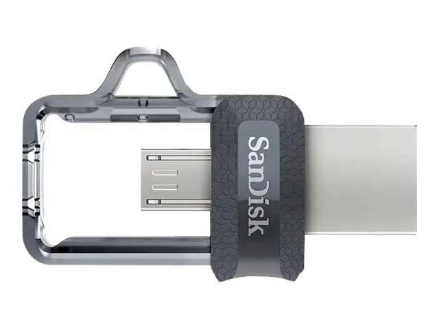 SanDisk Ultra Dual - USB-flashstasjon - 128 GB USB 3.0 / micro USB 