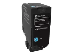 Lexmark - Høy ytelse - cyan - original tonerpatron LCCP, LRP - for Lexmark CS725de, CS725dte