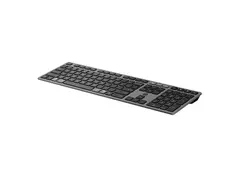 HP 725 - Tastatur- og mussett - multi-enhet, oppladbar, drevet av SuperCapacitor full size - trådløs - Bluetooth, 2.4 GHz - Tysk - kveldningssvart - Smart Buy