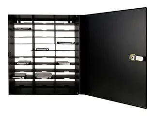 LEBA NoteBox Mobile 32 - Lagringsboks - for 32 mobiltelefoner l&#229;sbar - svart - veggmonterbar