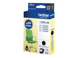 Brother LC229XLBK - Svart - original - blister med akustisk / elektromagnetisk alarm blekkpatron - for Brother MFC-J5320DW, MFC-J5625DW