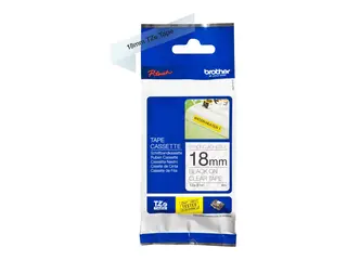 Brother TZe-S141 - Ekstra sterk adhesiv - svart på blank Rull (1,8 cm x 8 m) 1 kassett(er) laminert teip skriverpatron/etikett-sett - for Brother PT-D600; P-Touch PT-18, 3600, D410, D450, D460, D610, D800, E500, E550, H101, P750