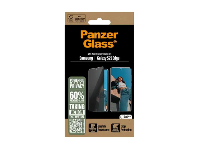 PanzerGlass - Skjermbeskyttelse for mobiltelefon ultrabred passfor...