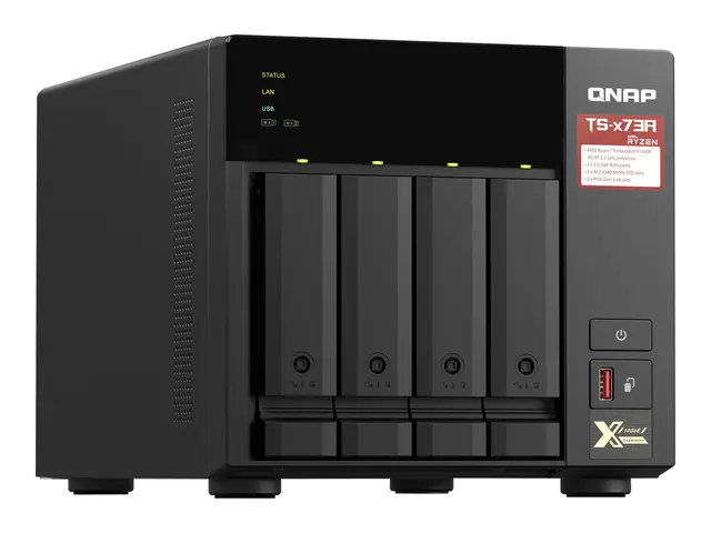QNAP TS-473A - NAS-server - 4 brønner - SATA 6Gb/s - RAM 8 GB - 2....