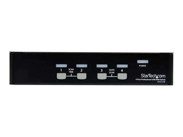 StarTech.com 4 Port Professional VGA USB KVM Switch with Hub - 1U ...