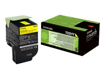 Lexmark 702HY - Gul - original - tonerpatron LCCP, LRP - for Lexma...