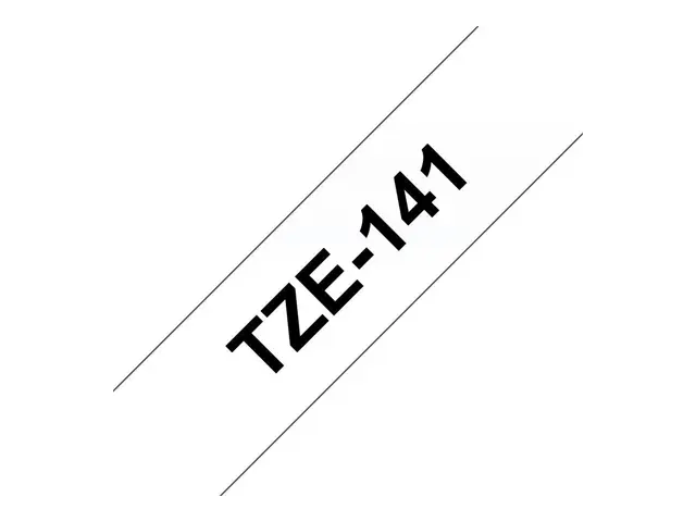 Brother TZe-141 - Standardklebemiddel svart på blank Rull (1,8 cm ...