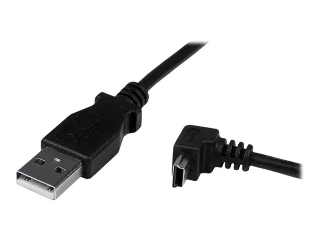 StarTech.com Down Angle Mini USB Cable - 2m Black A to B Charger (...
