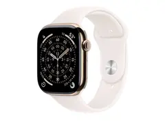 Apple Watch Series 11 (GPS + Cellular) 46 mm - gull titan - smartklokke med sportsb&#229;nd - fluorelastomer - lett rouge - b&#229;ndbredde: M/L - 64 GB - LTE, Wi-Fi 4, UWB, Bluetooth - 5G - 43.1 g