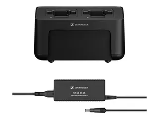 Sennheiser CHG 70N-C - Ladestativ + AC-strømadapter 860 mA - 2 utgangskontakter