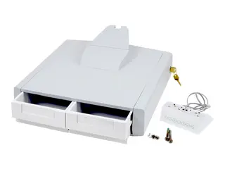 Ergotron StyleView Primary Double Drawer Monteringskomponent (skuffmodul) - låsbar - medisinsk - grå, hvit - vognmonterbar