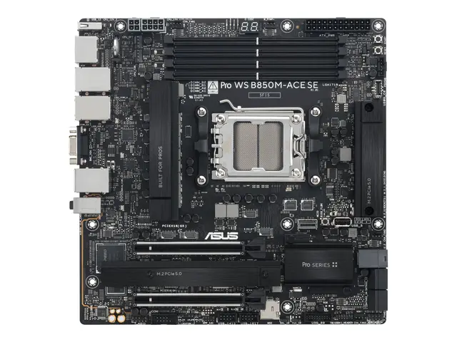 ASUS Pro WS B850M-ACE SE - Hovedkort - micro ATX Socket AM5 - AMD B850 Chipset - USB-C 3.2 Gen2, USB 3.2 Gen 2, USB-C 3.2 Gen 2x2, USB4 - 10 Gigabit LAN - innbygd grafikk - HD-lyd (8-kanalers) 