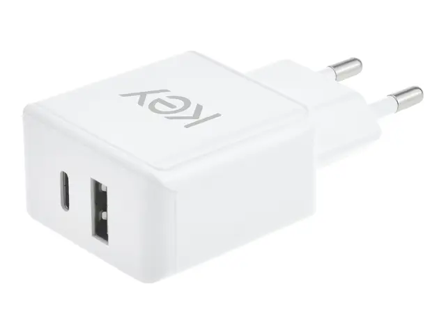 Key - Strømadapter 20 watt 2 utgangskontakter (USB, 24 pin USB-C) ...