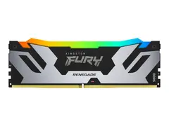 Kingston FURY Renegade RGB - DDR5 sett - 96 GB: 2 x 48 GB - DIMM 288-pin - 6000 MT/s / PC5-48000 - CL32 - 1.35 V - ikke-bufret - ikke-ECC - svart, sølv