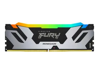 Kingston FURY Renegade RGB - DDR5 - sett 96 GB: 2 x 48 GB - DIMM 288-pin - 6000 MT/s / PC5-48000 - CL32 - 1.35 V - ikke-bufret - ikke-ECC - svart, sølv