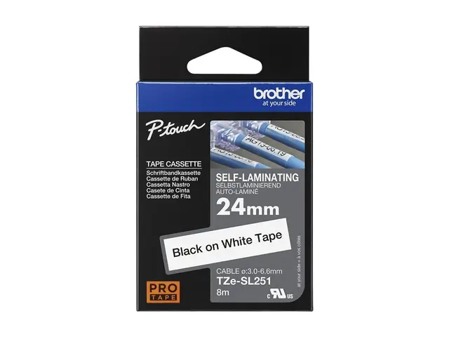 Brother TZe-SL251 - Selv-adhesiv - svart på hvitt - Rull (2,4 cm x...
