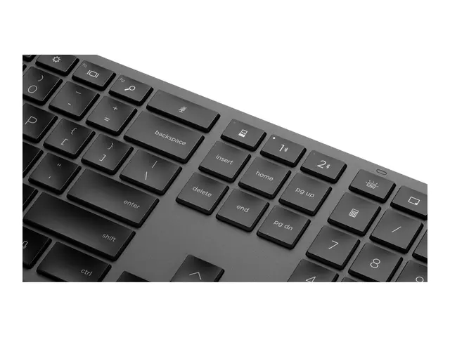 HP Dual Mode 975 - Tastatur bakbelysning trådløs Bluetooth Pan Nordic