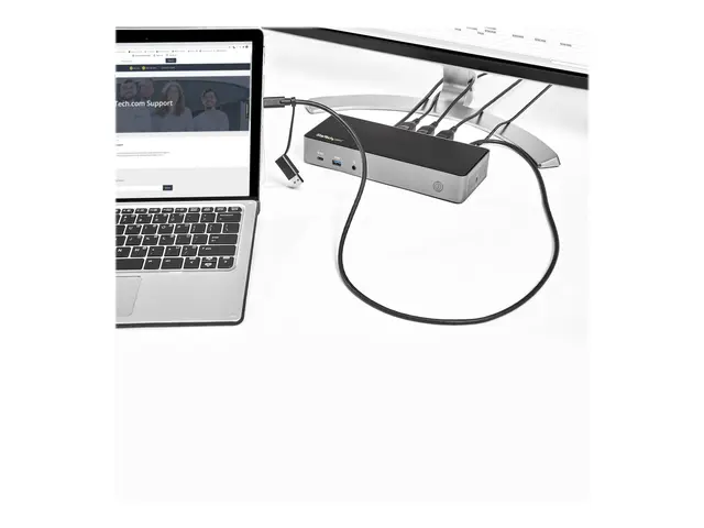 StarTech.com USB-C & USB-A Dock, Hybrid Universal Triple Monitor L...