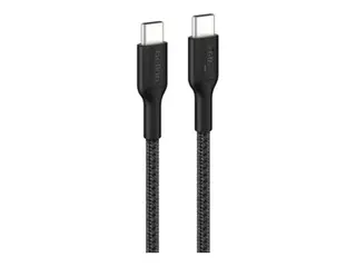 Belkin BoostCharge Pro - USB-kabel - USB-C (hann) til USB-C (hann) USB 2.0 - 2 m - USB Power Delivery (60W), flettet - svart