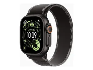 Apple Watch Ultra 3 - 49 mm - svart titan Ja smartklokke med Trail Loop - nylonvev - svart/Kull - b&#229;ndbredde: S/M - 64 GB - LTE, NFC, Wi-Fi 4, UWB, Bluetooth - 5G - 61.8 g