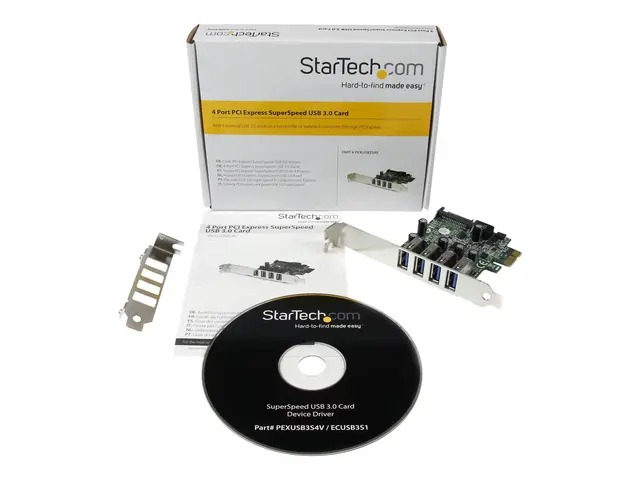 StarTech.com 4-Port PCI Express SuperSpeed USB 3.0 Controller Card...