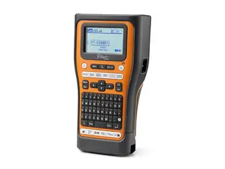 Brother P-Touch PT-E560BTSP - Etikettmaker S/H - termotransfer - Rull (2,4 cm) - 180 dpi - inntil 30 mm/sek - USB 3.0, Bluetooth 5.0 - kutter - speilutskrift, Full &amp; Half Cut Function, utskriftsforhåndsvisning - svart og oransje