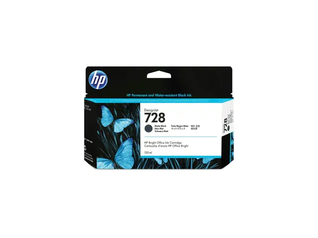 HP 728 - 130 ml matt svart original DesignJet blekkpatron for T730...