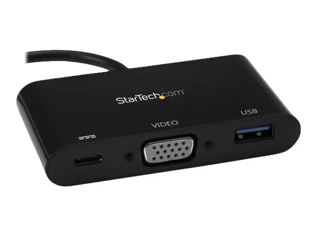 StarTech.com USB-C VGA Multiport Adapter - USB-A Port - with Power...
